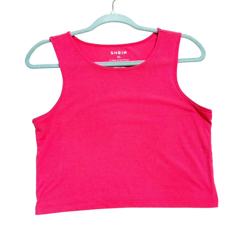 Shein Hot Pink Sleeveless Crop Top